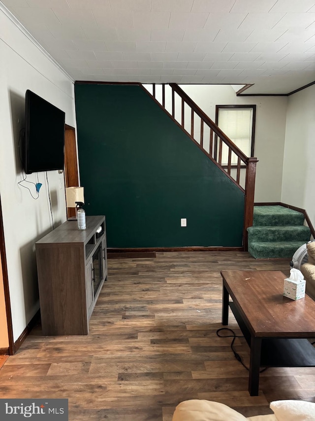 living room featuring hardwood / wood-style floors