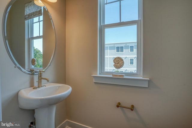 bathroom with a healthy amount of sunlight