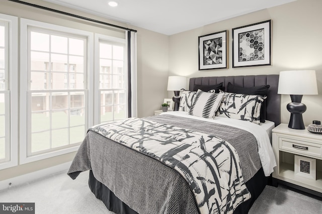 view of carpeted bedroom