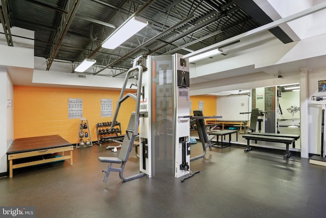 view of exercise room