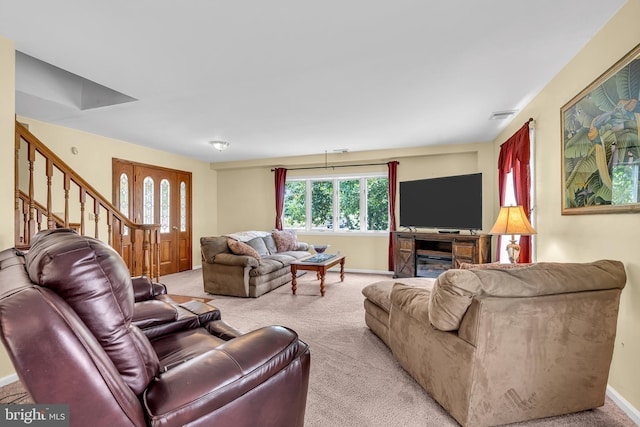 view of carpeted living room