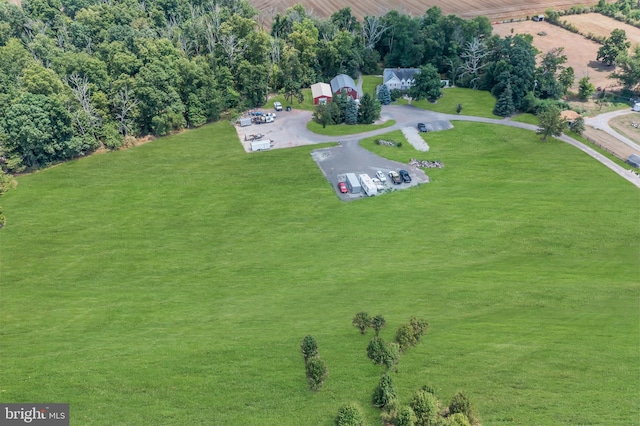 bird's eye view featuring a rural view