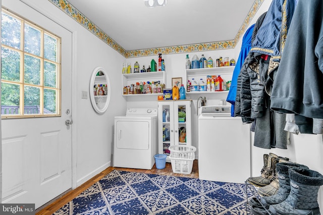 laundry area with washer and dryer