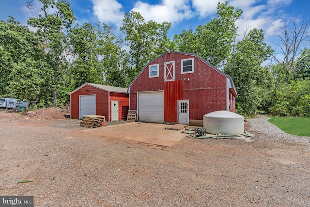 view of outdoor structure with a garage