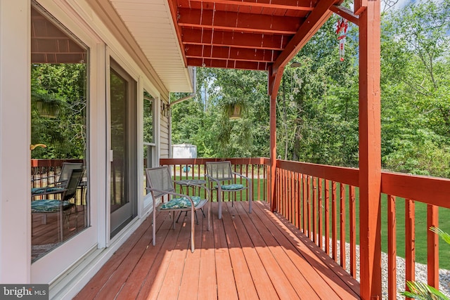 view of wooden terrace