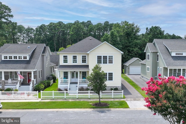 view of front of house with covered porch