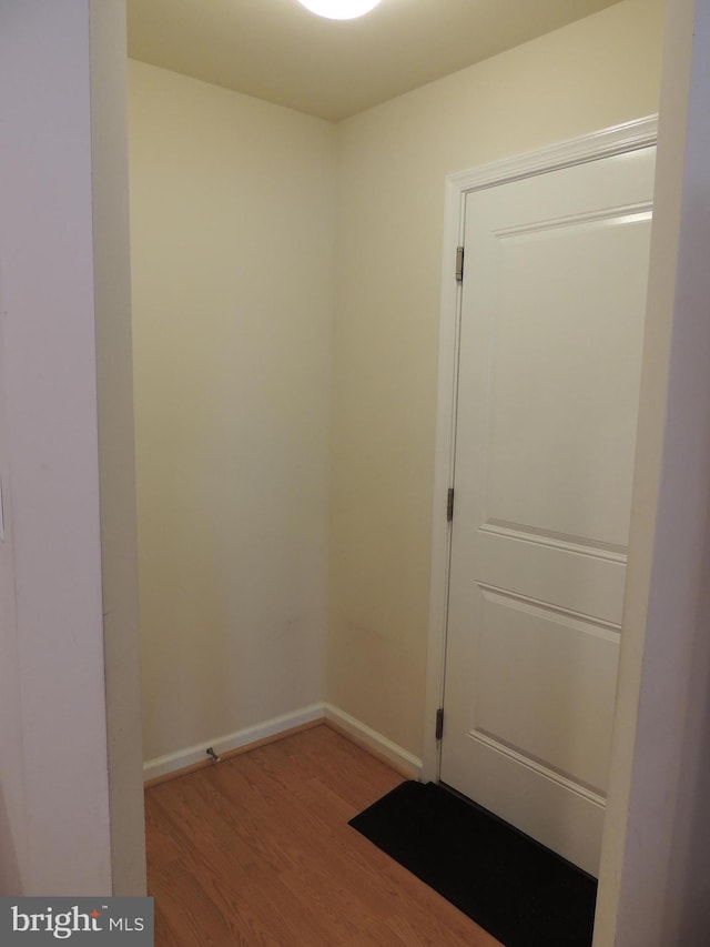 doorway featuring light hardwood / wood-style flooring