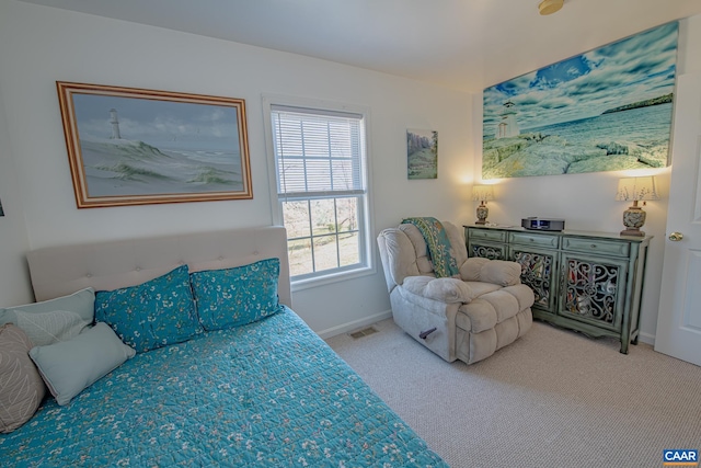 view of carpeted bedroom