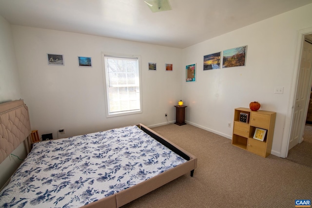 view of carpeted bedroom