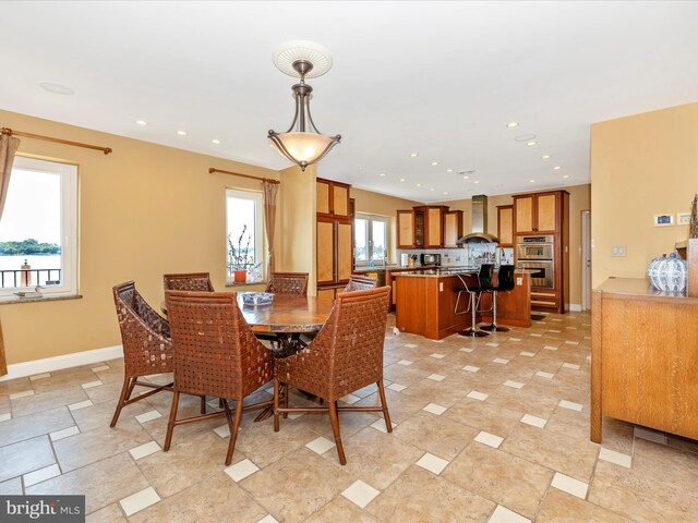 view of dining area