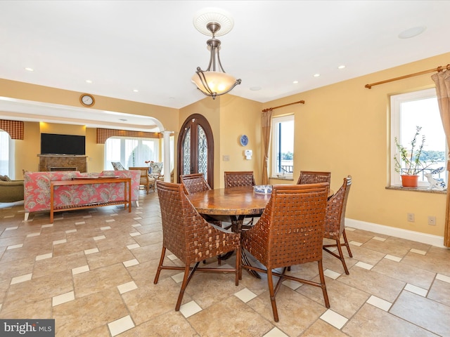 dining area with a healthy amount of sunlight