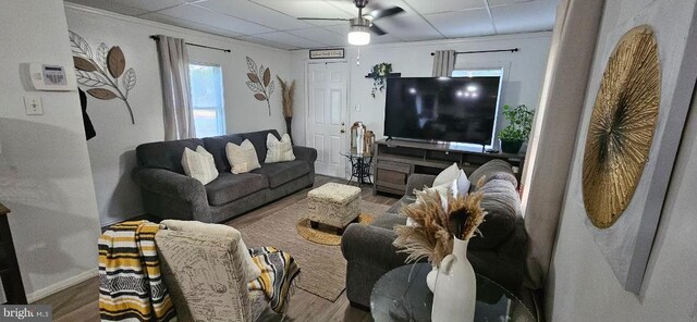 living room featuring hardwood / wood-style floors