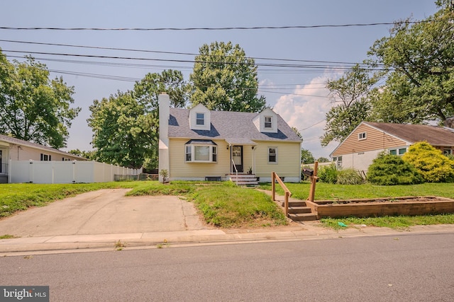 view of cape cod home