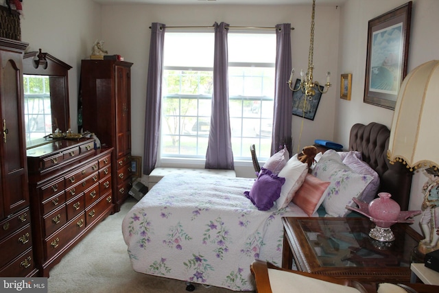 view of carpeted bedroom