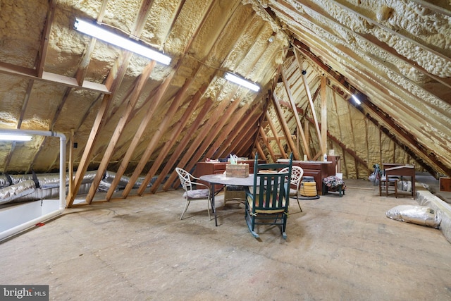 view of attic