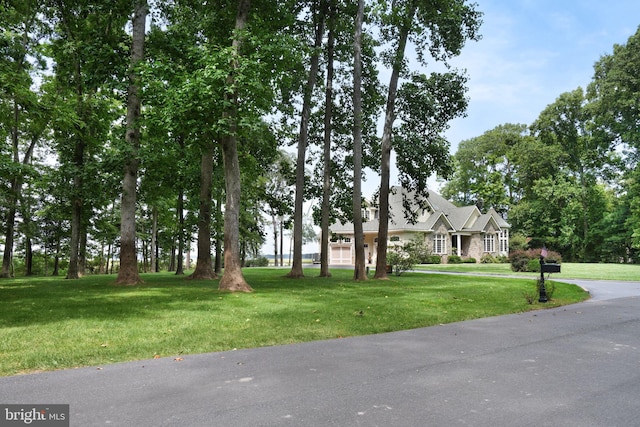 view of front of house featuring a front lawn