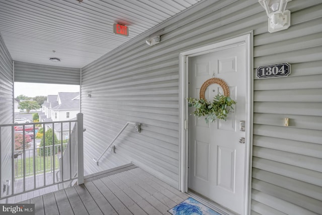 view of doorway to property