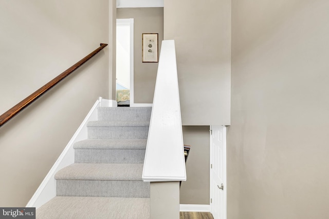 stairs with baseboards