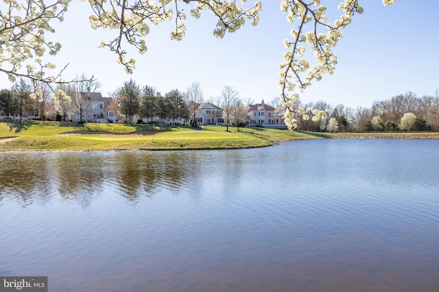 property view of water with a residential view