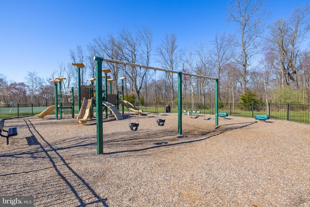 community playground with fence