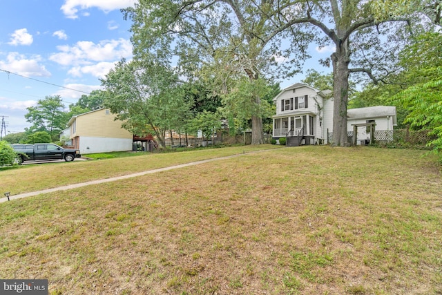 exterior space featuring a front yard