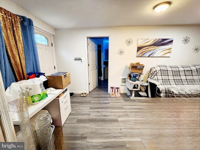 bedroom featuring wood-type flooring