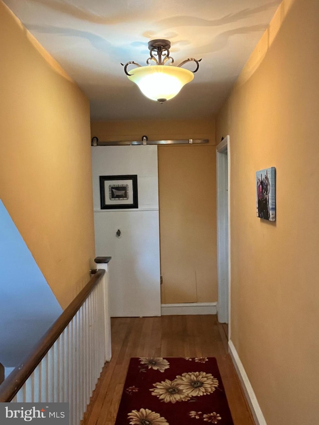 hall featuring hardwood / wood-style flooring