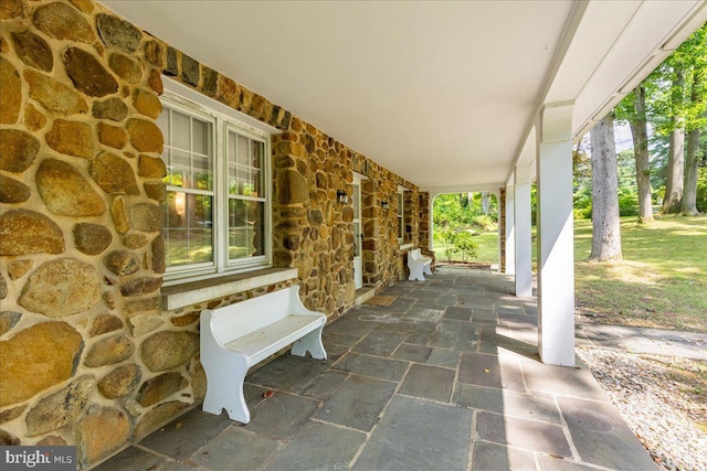 view of patio / terrace with a porch