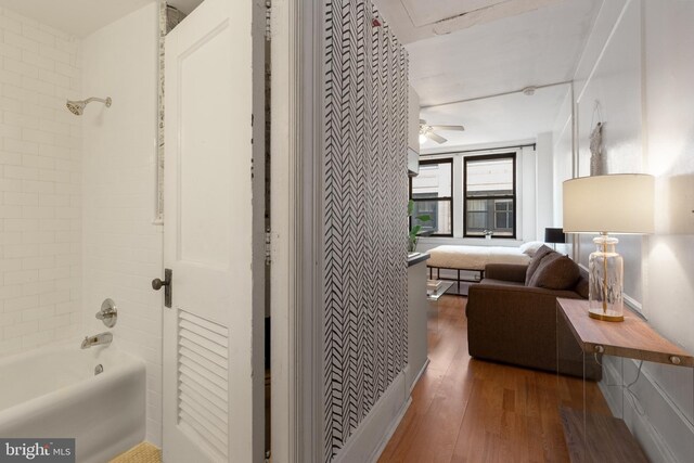 interior space featuring wood-type flooring