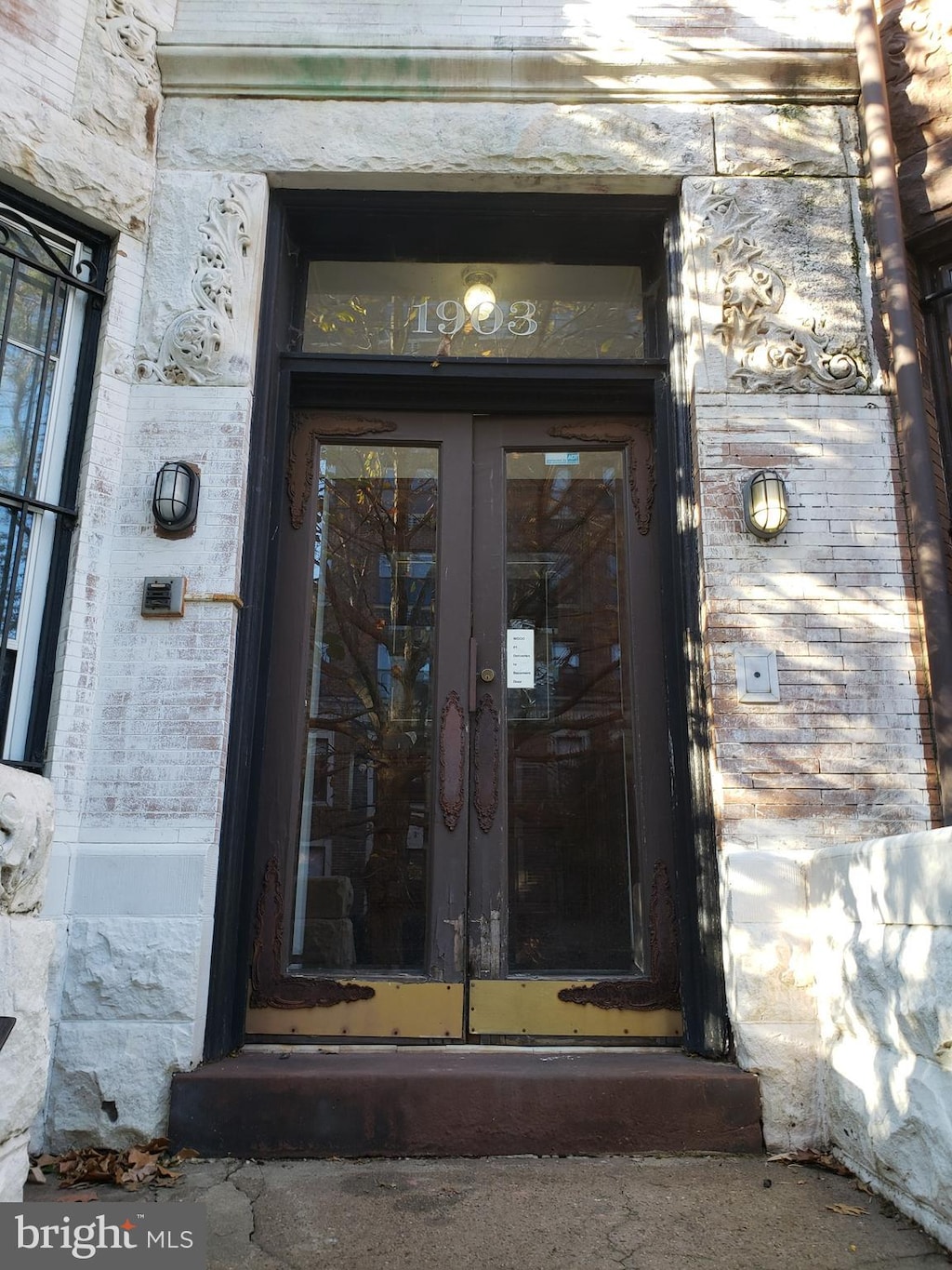 doorway to property with french doors