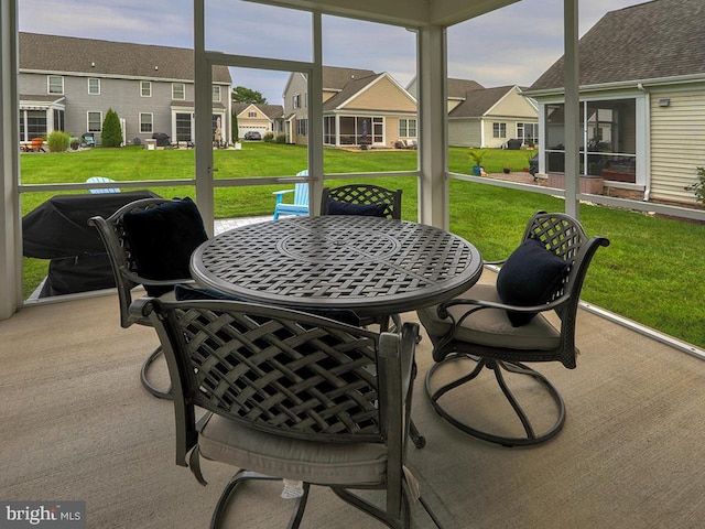 view of sunroom / solarium