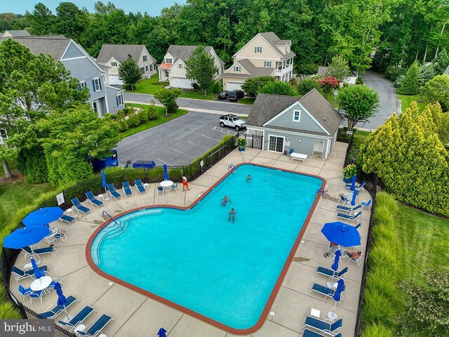 view of pool with a patio