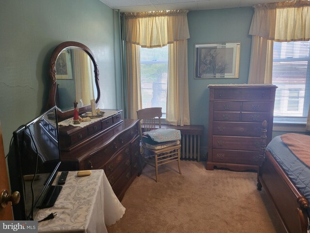 bedroom featuring carpet flooring