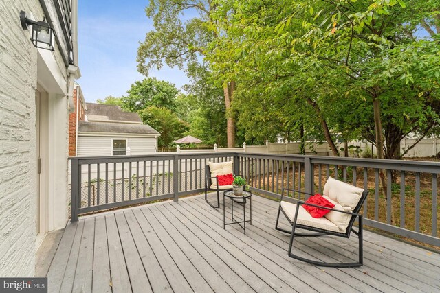 view of wooden terrace