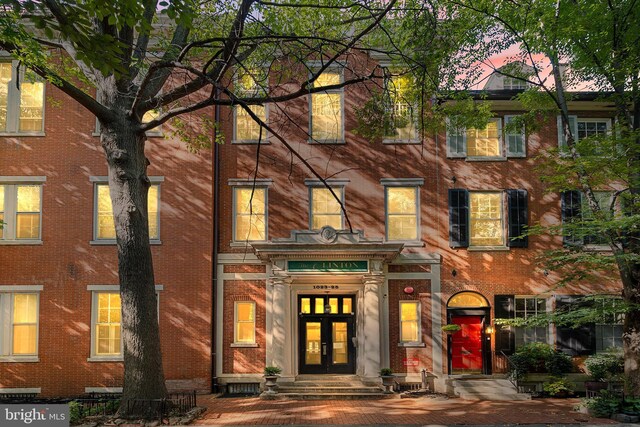 exterior space featuring french doors