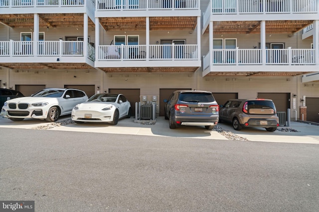 exterior space featuring a garage