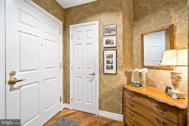 interior space with wood-type flooring