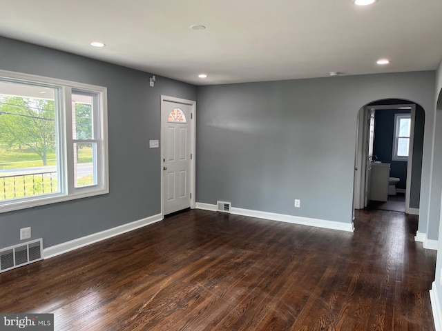 entrance foyer featuring hardwood / wood-style floors