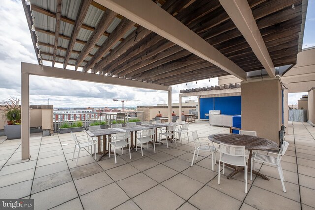 view of patio with a pergola