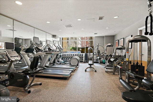 view of exercise room