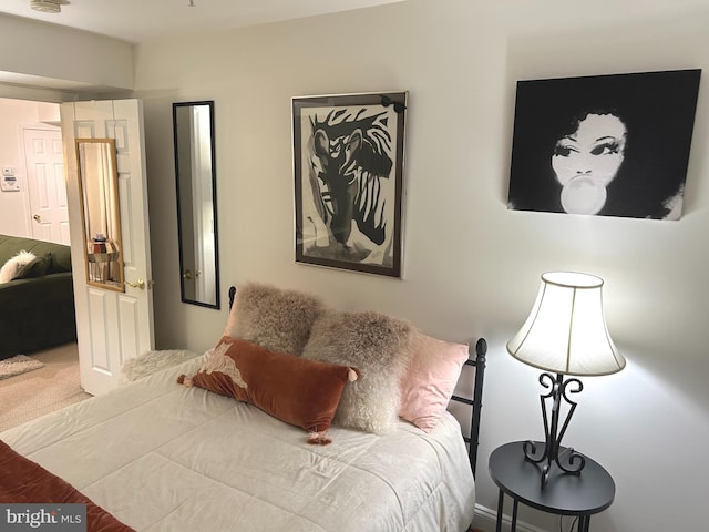 view of carpeted bedroom