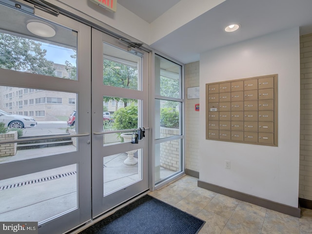 entryway with french doors