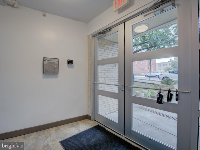 entryway with french doors