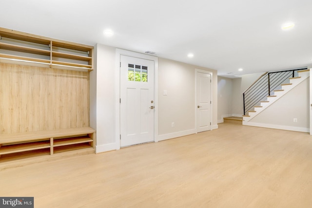 entrance foyer with wood-type flooring