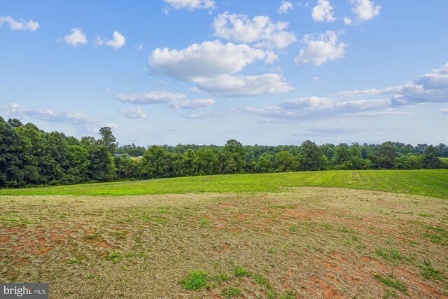 view of yard with a rural view