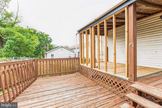 view of wooden deck