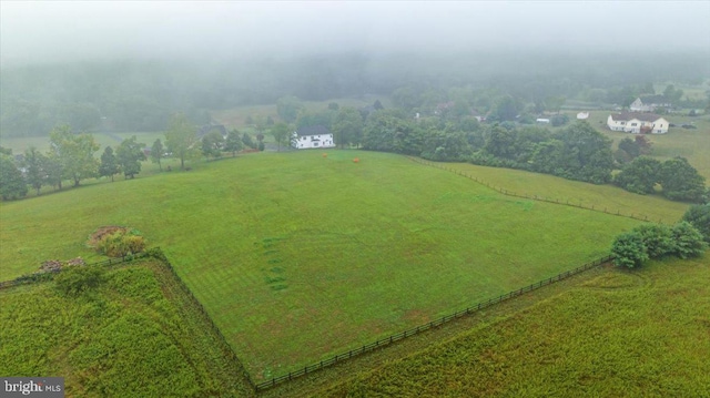 drone / aerial view featuring a rural view