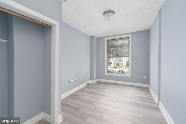 unfurnished bedroom featuring light hardwood / wood-style floors