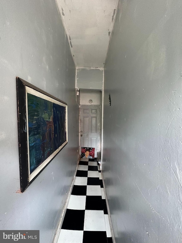 corridor featuring tile patterned floors