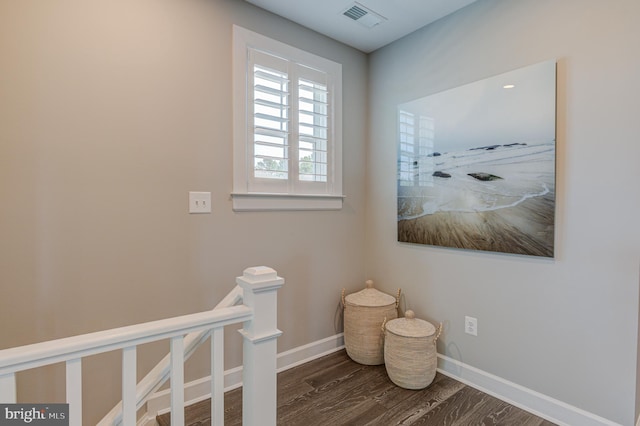 interior space with hardwood / wood-style flooring